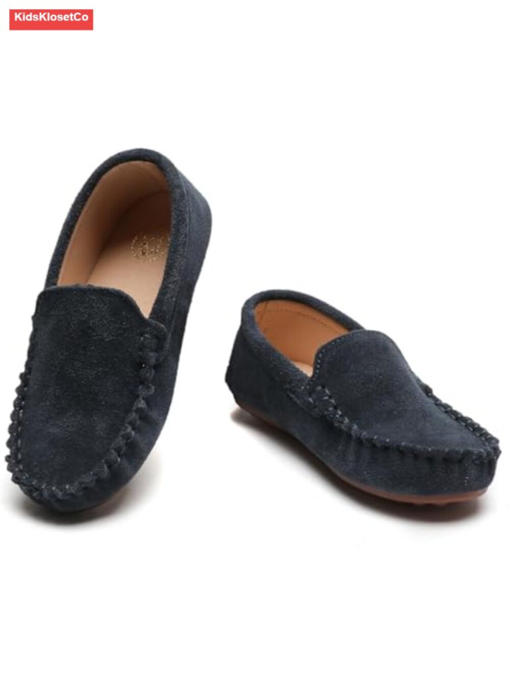 Toddler Kids Boys Girls Soft Suede Leather Slip On Flat Boat Dress Shoes Loafers